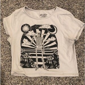 Mighty fine skeleton crop top